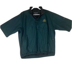 Dryjoys By Footjoy Men's M Short Sleeve 1/4 Zip Snap Pullover Rain Wind Jacket